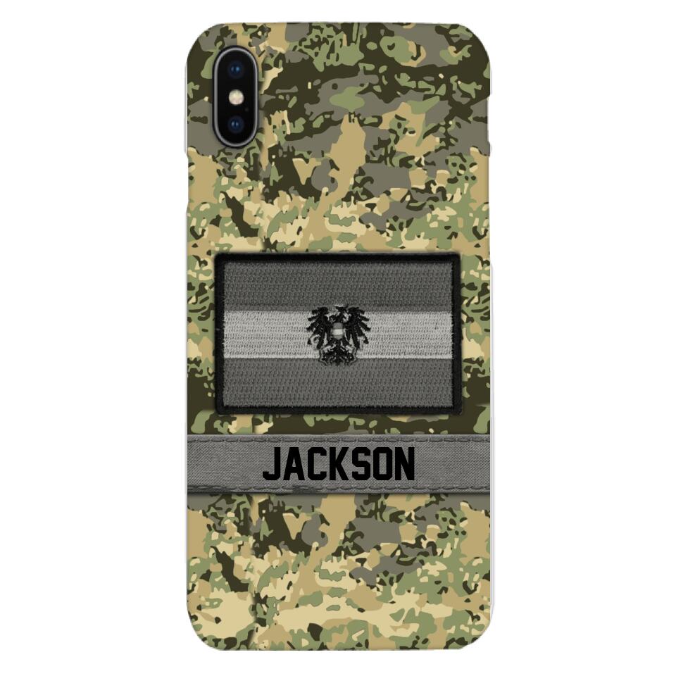 Personalized Austrian Soldier Camo Phone Case Printed 22MAR-MQ11