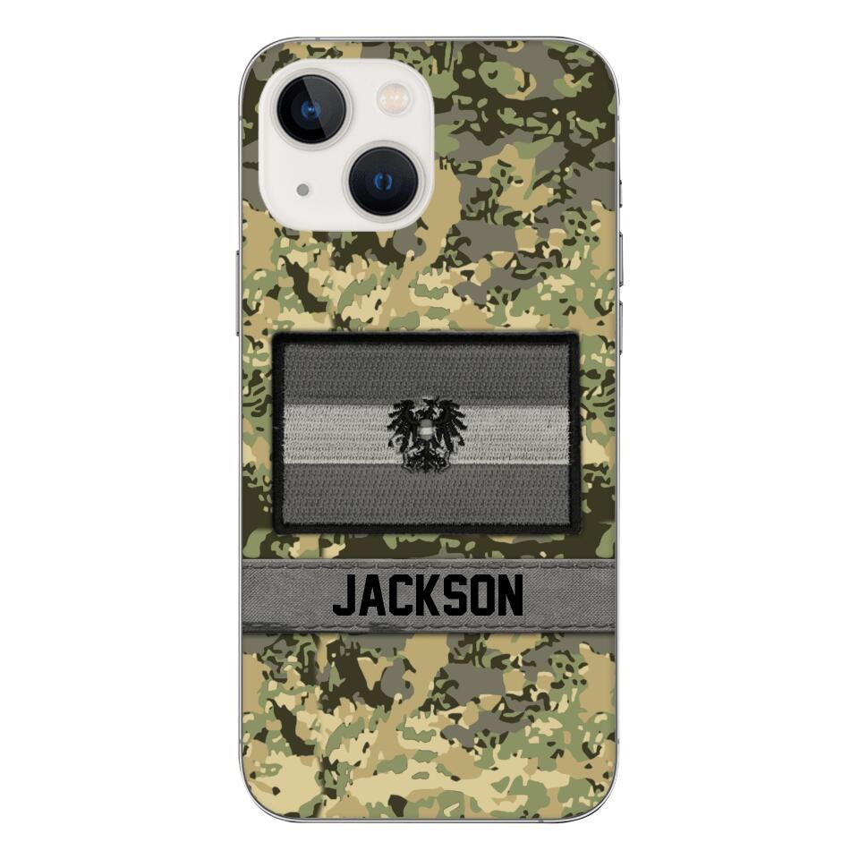 Personalized Austrian Soldier Camo Phone Case Printed 22MAR-MQ11