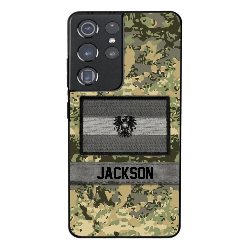 Personalized Austrian Soldier Camo Phone Case Printed 22MAR-MQ11
