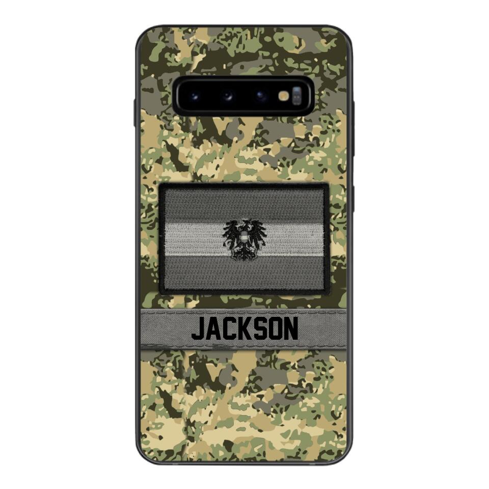 Personalized Austrian Soldier Camo Phone Case Printed 22MAR-MQ11