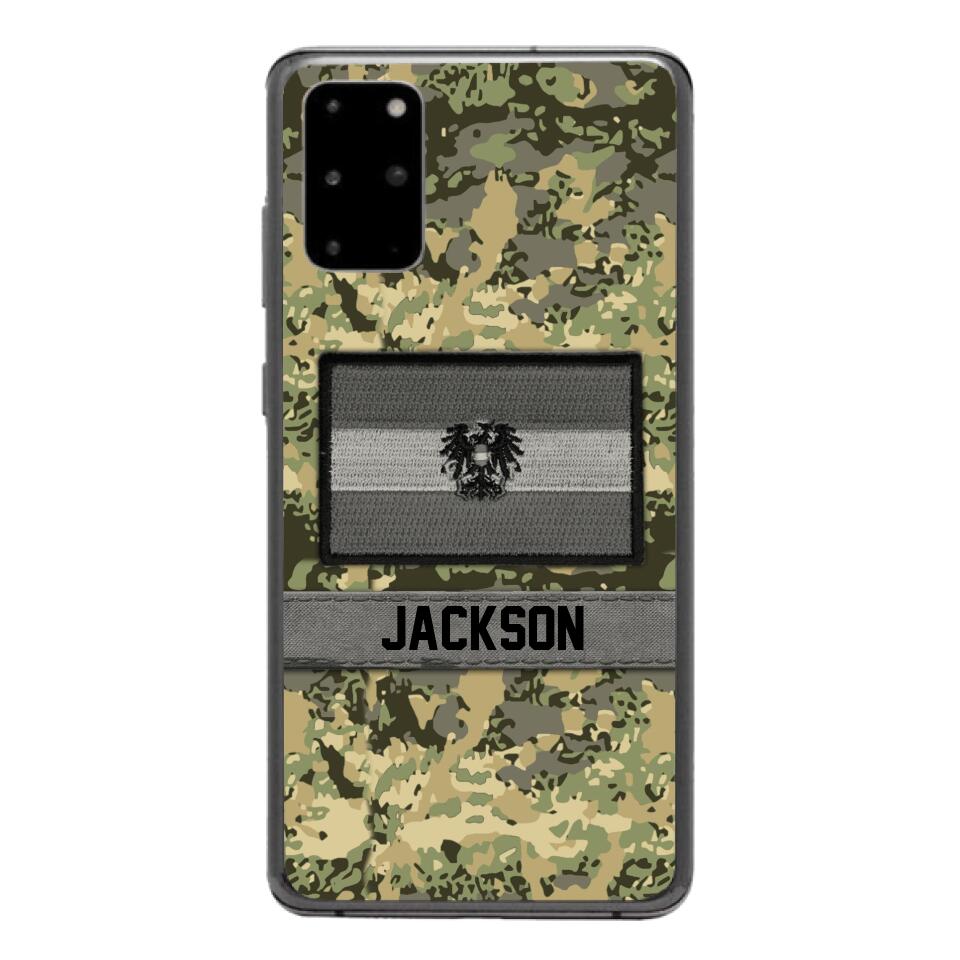 Personalized Austrian Soldier Camo Phone Case Printed 22MAR-MQ11