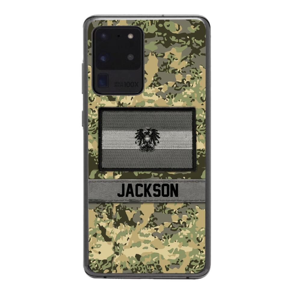 Personalized Austrian Soldier Camo Phone Case Printed 22MAR-MQ11