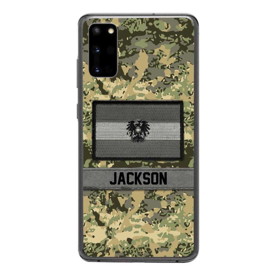 Personalized Austrian Soldier Camo Phone Case Printed 22MAR-MQ11