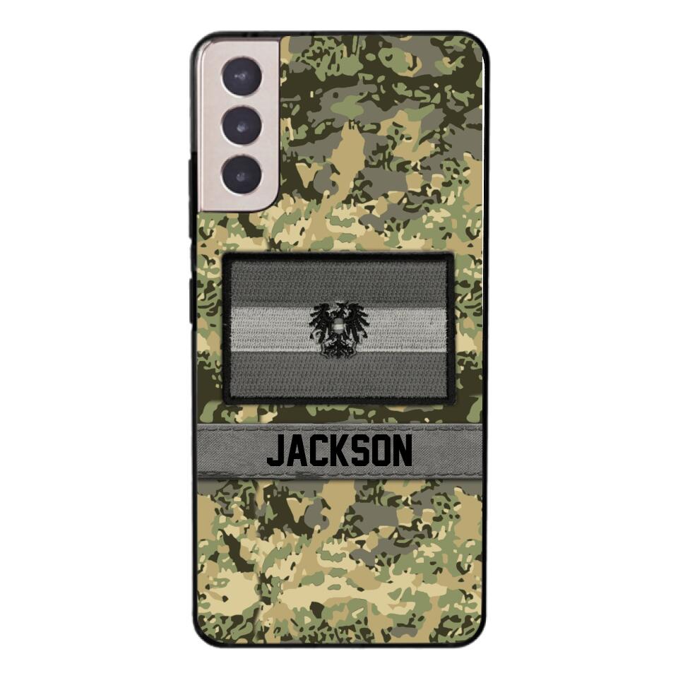 Personalized Austrian Soldier Camo Phone Case Printed 22MAR-MQ11