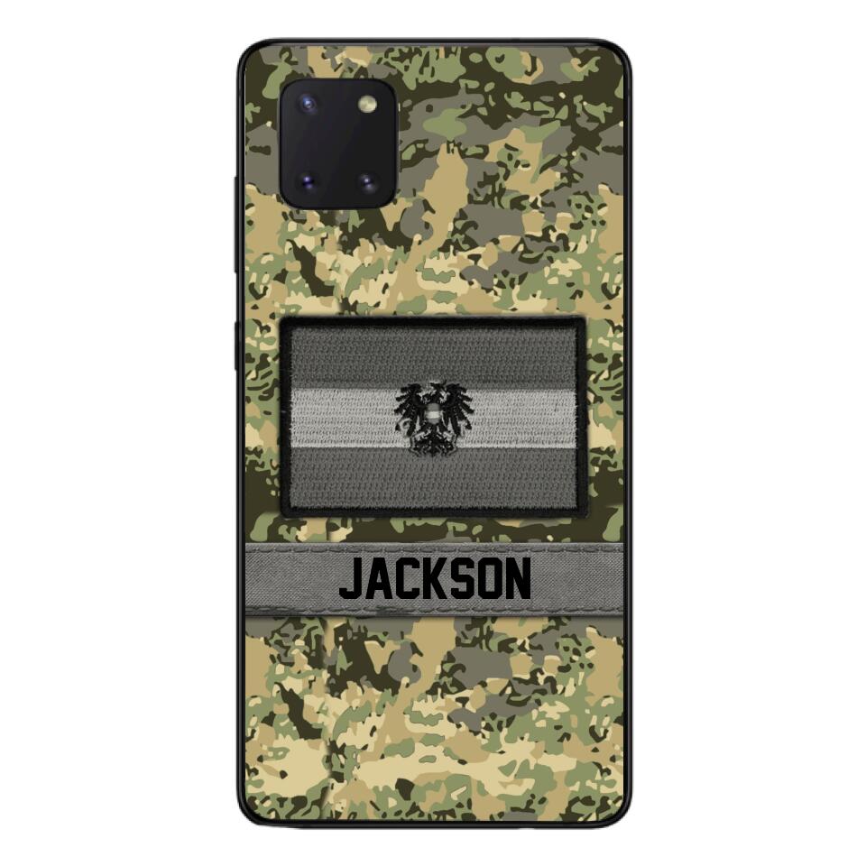 Personalized Austrian Soldier Camo Phone Case Printed 22MAR-MQ11