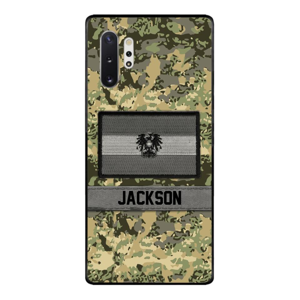 Personalized Austrian Soldier Camo Phone Case Printed 22MAR-MQ11