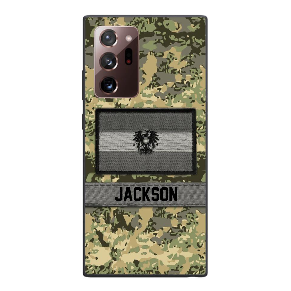 Personalized Austrian Soldier Camo Phone Case Printed 22MAR-MQ11