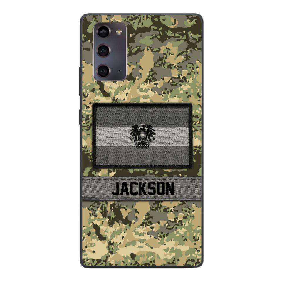 Personalized Austrian Soldier Camo Phone Case Printed 22MAR-MQ11