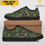 Personalized Canadian Soldier Camo Leather Shoes 22MAR-HQ11