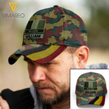 Personalized Belgian Soldier Camo Peaked Cap Printed 22MAR-LN14
