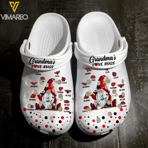 Personalized Grandma's love bugs Clog Slipper Shoes 1103DT