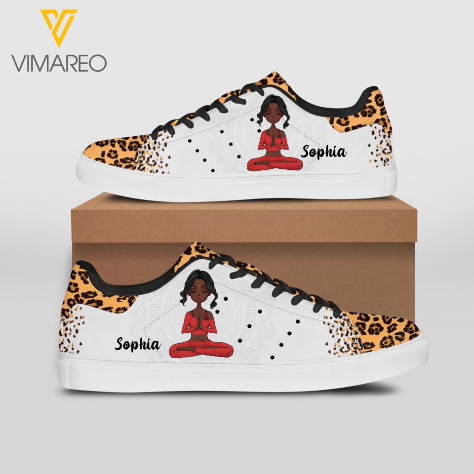 Personalized Yoga Girl Lowtop Shoes Printed DMTN1503