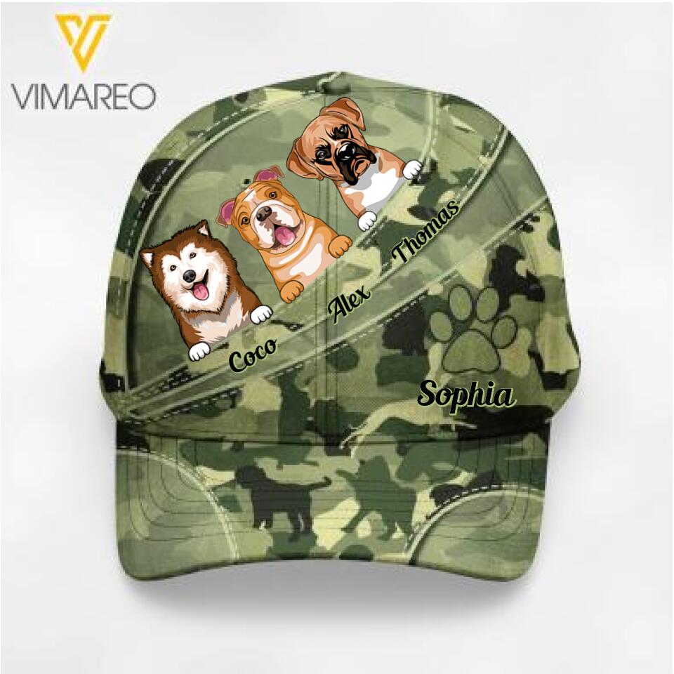 Personalized Dog Breed Camo Peaked Cap DMTQ1503