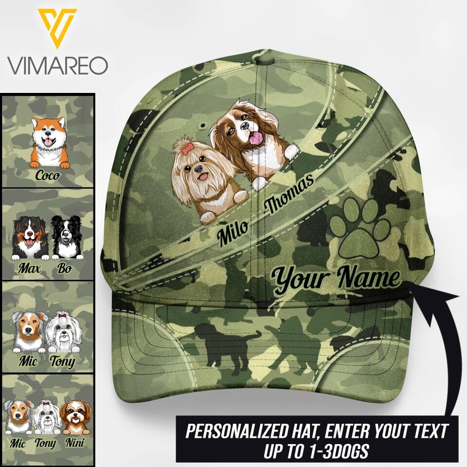 Personalized Dog Breed Camo Peaked Cap DMTQ1503