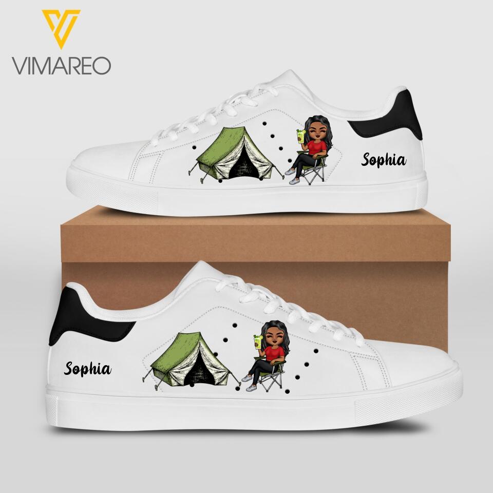 Personalized Camping Girl Lowtop Shoes Printed DMHC1503