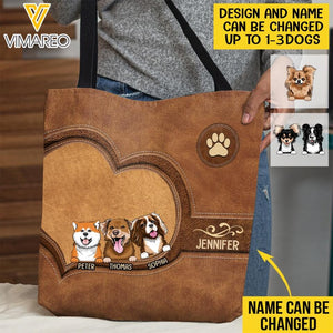 PERSONALIZED DOG BREED TOTE BAG T3Q
