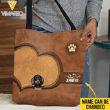 PERSONALIZED DOG BREED TOTE BAG T3Q