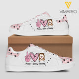 Personalized Peace Love Dog Shoes Printed QTHQ1603
