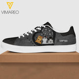 Personalized Cat Lovers Leather Shoes DMDT1603