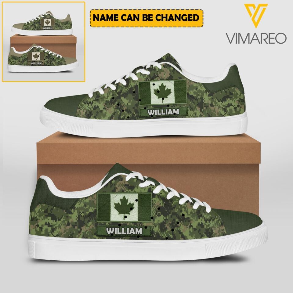 Personalized Canadian Soldier Leather Shoes 22MAR-LN17