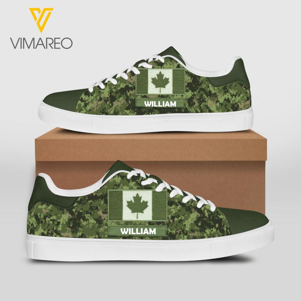 Personalized Canadian Soldier Leather Shoes 22MAR-LN17