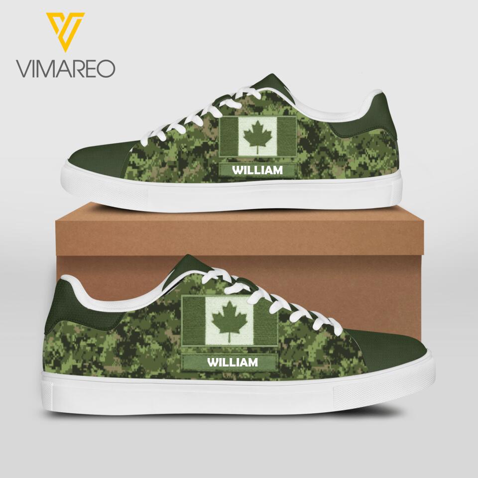 Personalized Canadian Soldier Leather Shoes 22MAR-LN17