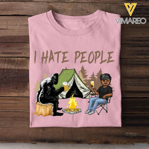 PERSONALIZED I HATE PEOPLE CAMPING BIGFOOT TSHIRT QTDT1803
