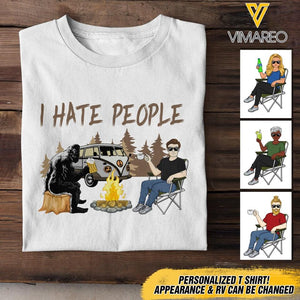 PERSONALIZED I HATE PEOPLE CAMPING BIGFOOT TSHIRT QTDT1803