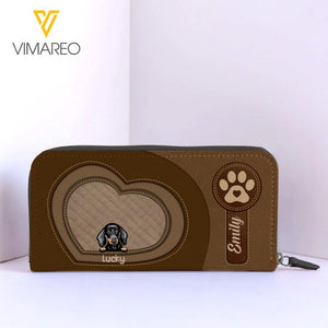 PERSONALIZED DOG LEATHER WALLET 3N