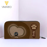 PERSONALIZED DOG LEATHER WALLET 3N