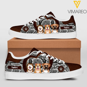 Personalized Dog Lover Leather Shoes 22MAR-HC18