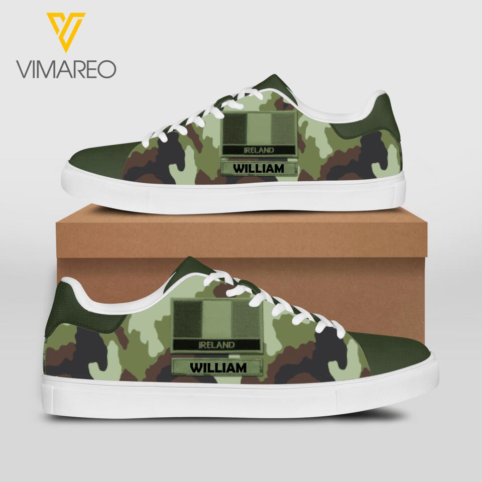 Personalized Irish Soldier Leather Shoes 22MAR-LN18