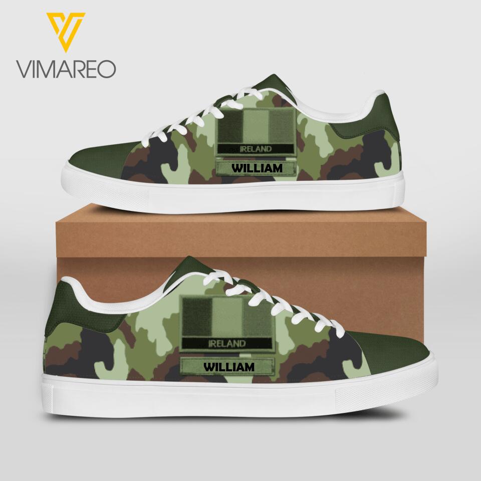 Personalized Irish Soldier Leather Shoes 22MAR-LN18