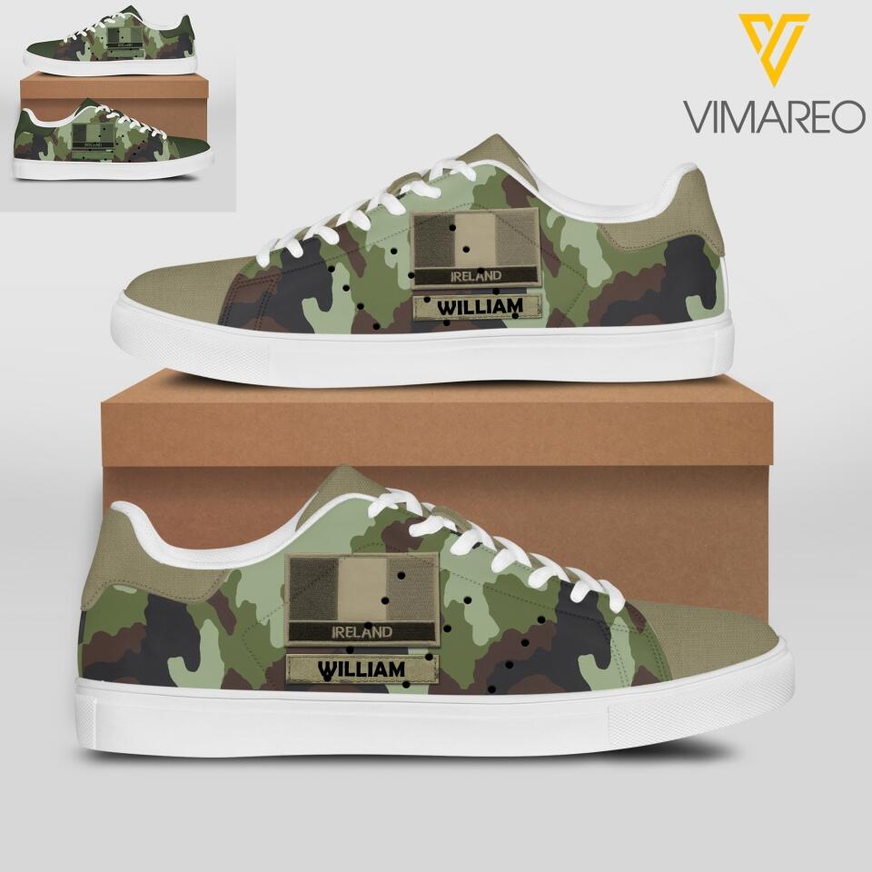 Personalized Irish Soldier Leather Shoes 22MAR-LN18