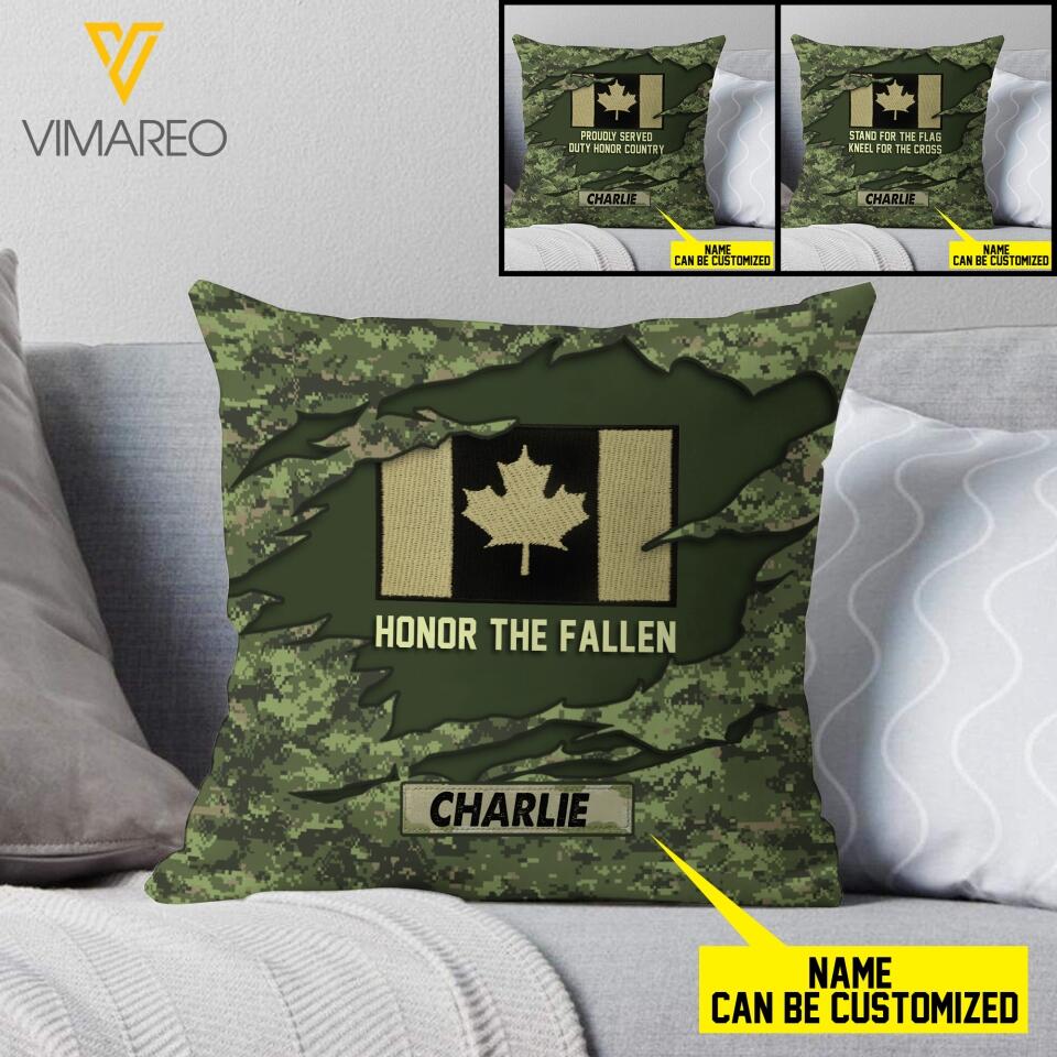 PERSONALIZED CANADIAN VETERAN CAMO PILLOW QTTQ1903