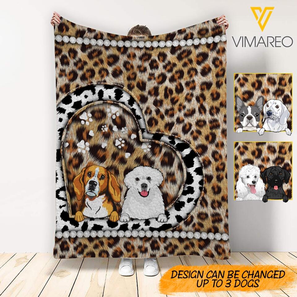 Personalized Dog Lover Quilt Blanket Printed 22MAR-MQ18