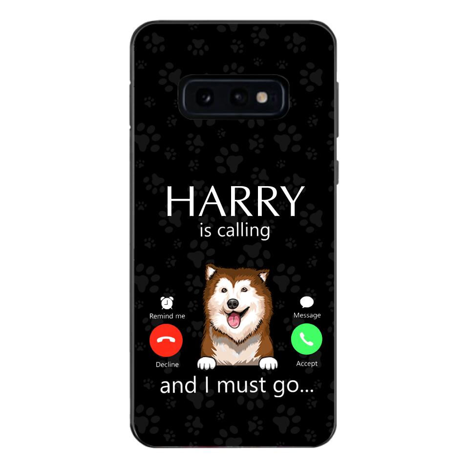 PERSONALIZED DOG IS CALLING I MUST GO PHONECASE QTDT2103