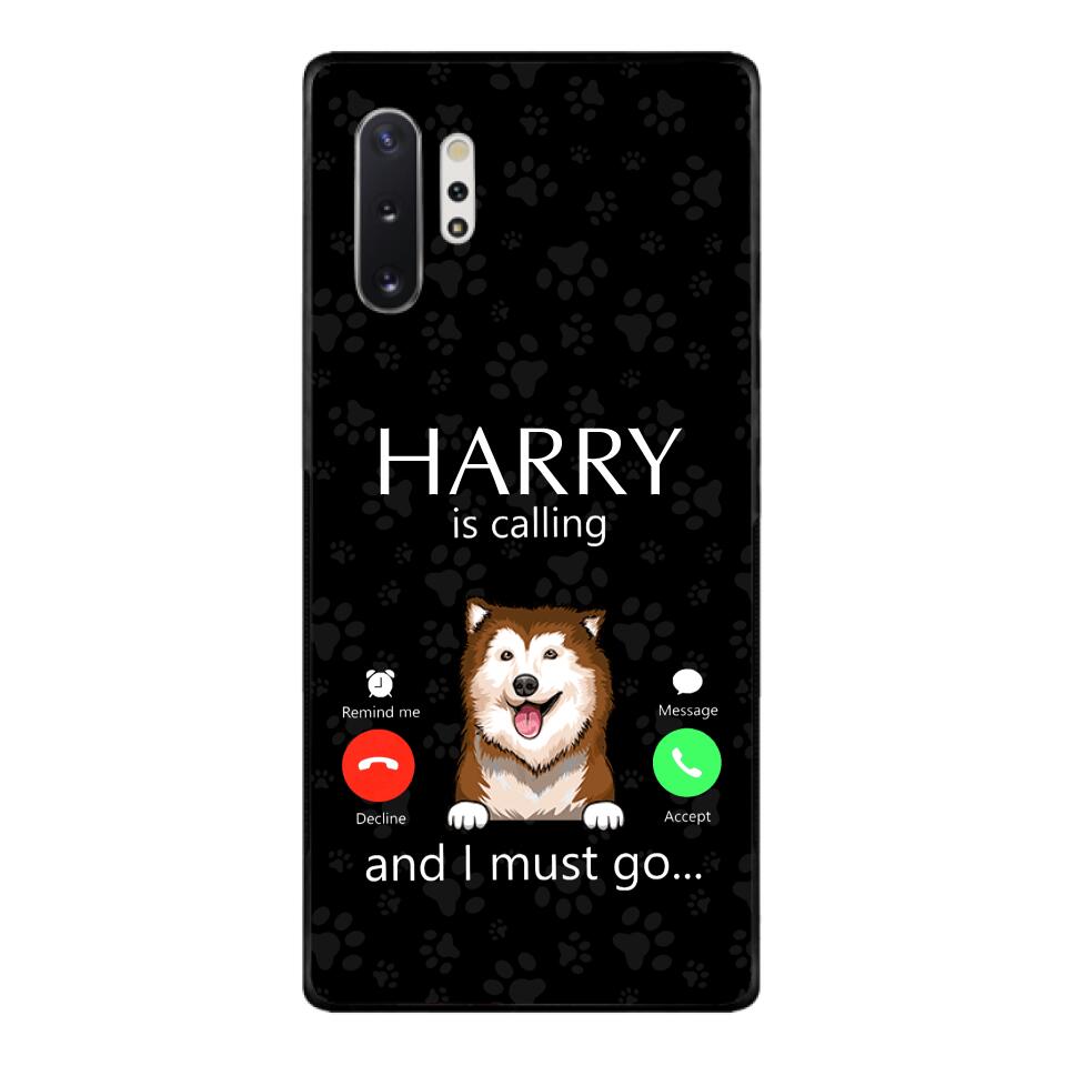 PERSONALIZED DOG IS CALLING I MUST GO PHONECASE QTDT2103