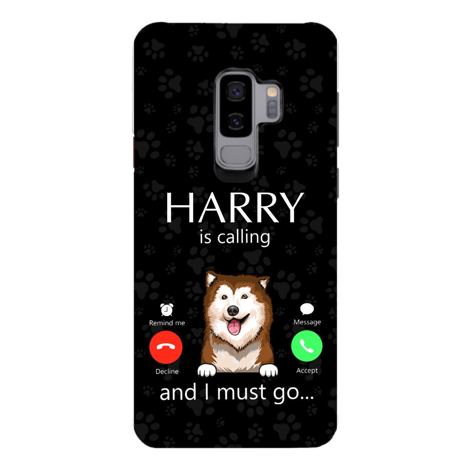PERSONALIZED DOG IS CALLING I MUST GO PHONECASE QTDT2103