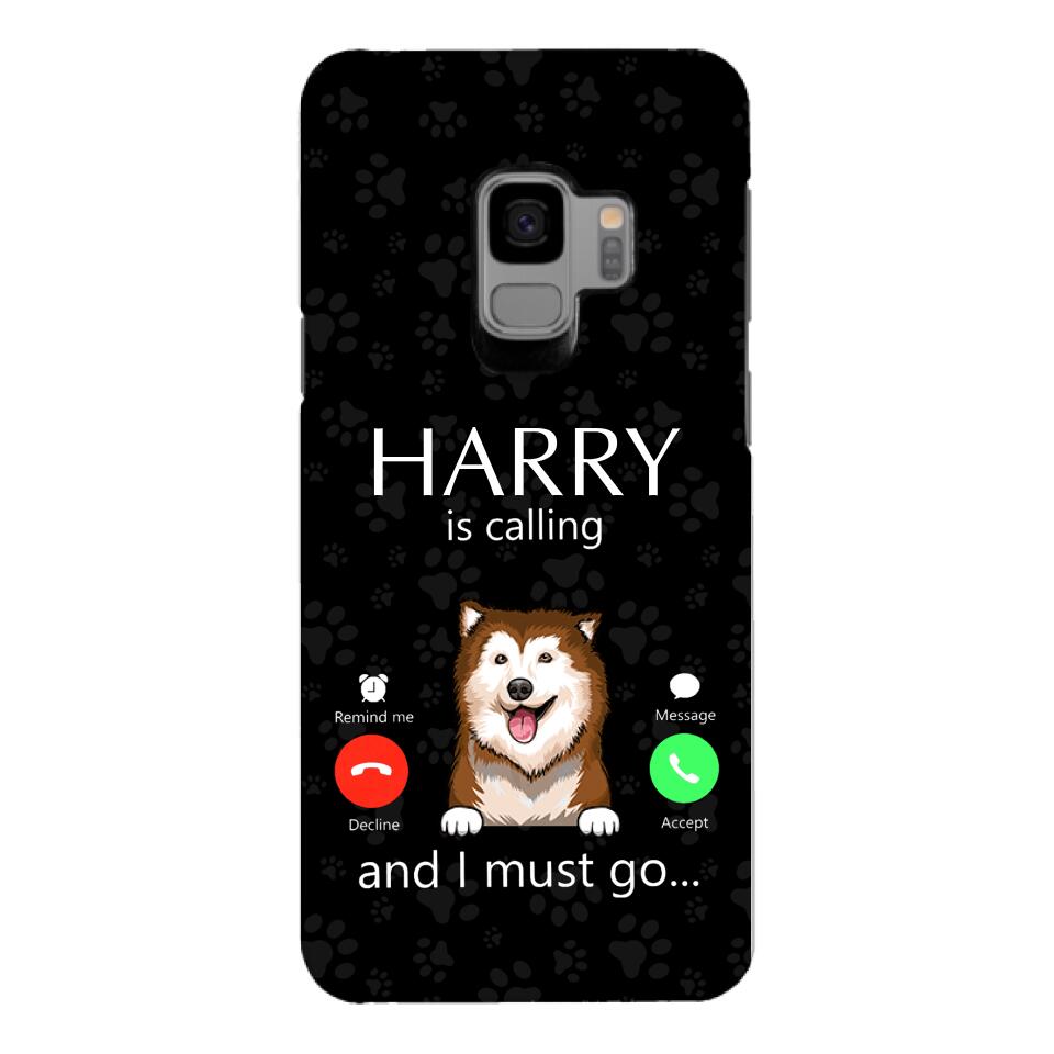 PERSONALIZED DOG IS CALLING I MUST GO PHONECASE QTDT2103
