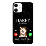 PERSONALIZED DOG IS CALLING I MUST GO PHONECASE QTDT2103