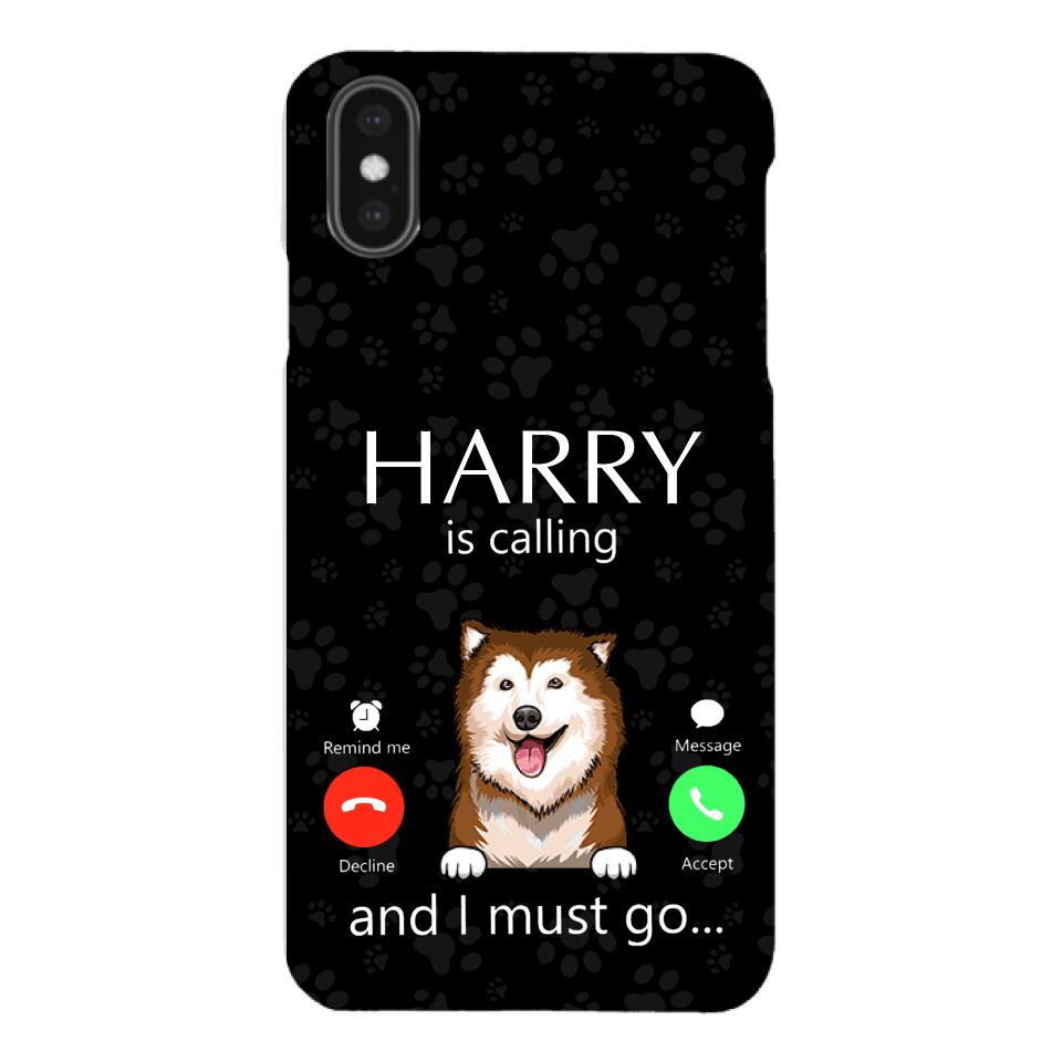 PERSONALIZED DOG IS CALLING I MUST GO PHONECASE QTDT2103