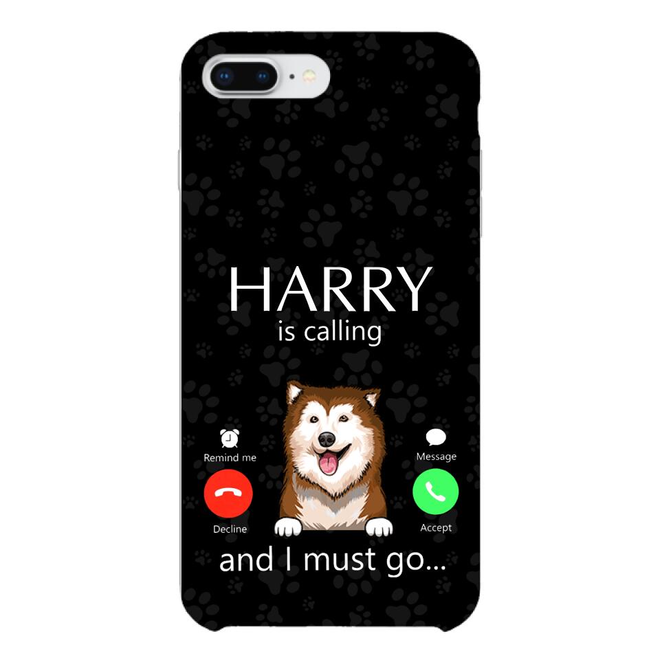 PERSONALIZED DOG IS CALLING I MUST GO PHONECASE QTDT2103