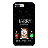 PERSONALIZED DOG IS CALLING I MUST GO PHONECASE QTDT2103