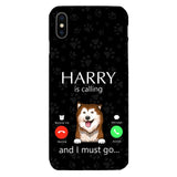 PERSONALIZED DOG IS CALLING I MUST GO PHONECASE QTDT2103