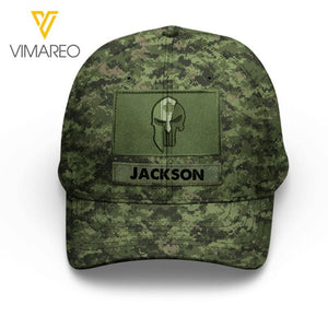 Personalized Canadian Soldier Camo Peaked Cap Printed 22MAR-LN21