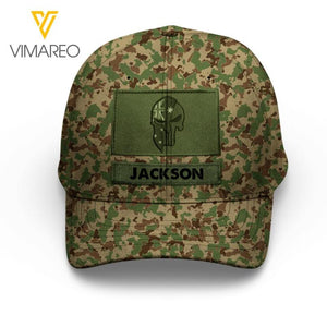 Personalized Australian Soldier Camo Peaked Cap Printed 22MAR-LN21