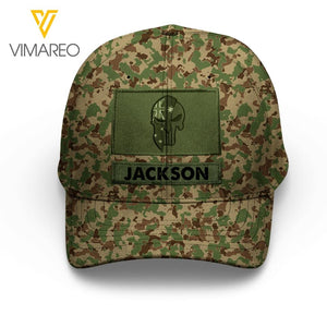 Personalized Australian Soldier Camo Peaked Cap Printed 22MAR-LN21