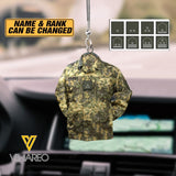 PERSONALIZED AUSTRIA VETERAN CAMO CAR HANGING ORNAMENT MTHC2303