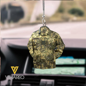 PERSONALIZED AUSTRIA VETERAN CAMO CAR HANGING ORNAMENT MTHC2303